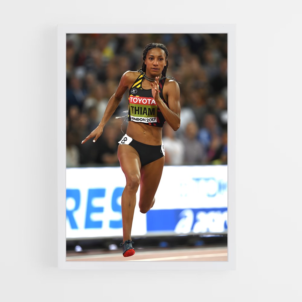 Poster Sprinteuse Éblouissante – affiche Athlétisme (vue 3)